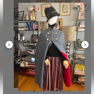 Stunning True Vintage WWII Wool Nurses Cape, 
The Handmaids Tale style